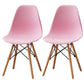 Scandinavian Wood Indoor-Outdoor Side Chair Solid Back Chair Pink Set of 2 Clearhalo 'Dining Chairs' 'Dining Tables & Seating' 'dining_chair' 'Furniture' 'furniture_dining_chair' 'Kitchen & Dining Furniture' 4732163