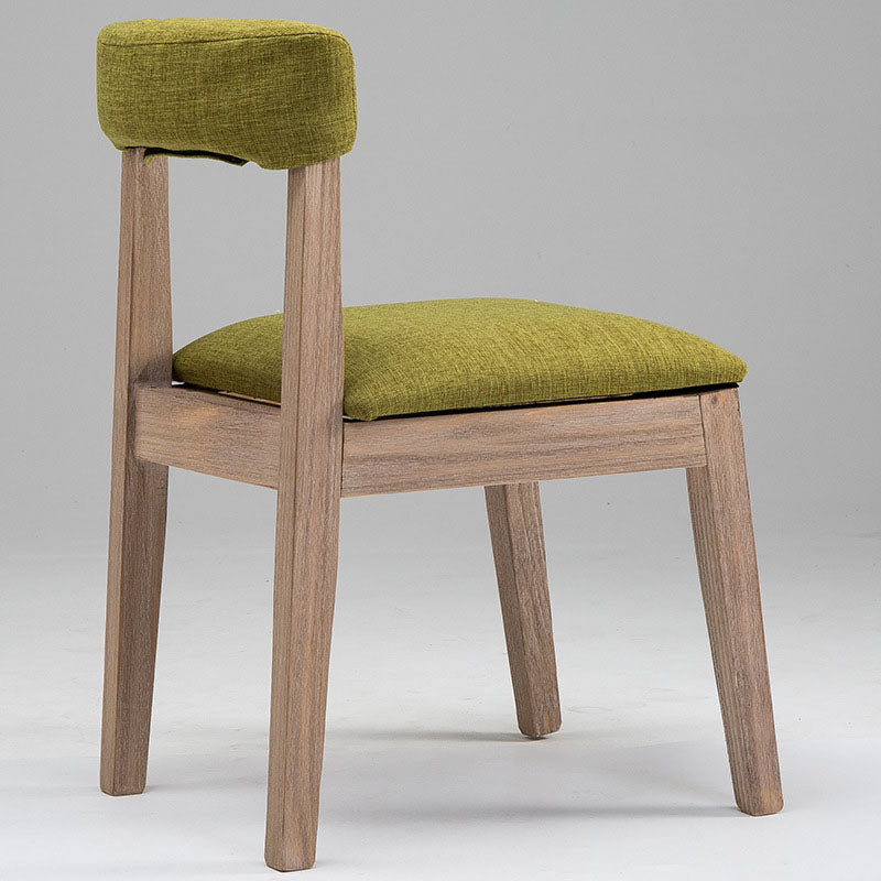 Farmhouse Fabric Restaurant Side Chair Open Matte Finish Dining Chair Green 1 Piece Clearhalo 'Dining Chairs' 'Dining Tables & Seating' 'dining_chair' 'Furniture' 'furniture_dining_chair' 'Kitchen & Dining Furniture' 4732172