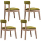 Farmhouse Fabric Restaurant Side Chair Open Matte Finish Dining Chair Green Set of 4 Clearhalo 'Dining Chairs' 'Dining Tables & Seating' 'dining_chair' 'Furniture' 'furniture_dining_chair' 'Kitchen & Dining Furniture' 4732177