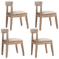 Farmhouse Fabric Restaurant Side Chair Open Matte Finish Dining Chair Beige Set of 4 Clearhalo 'Dining Chairs' 'Dining Tables & Seating' 'dining_chair' 'Furniture' 'furniture_dining_chair' 'Kitchen & Dining Furniture' 4732189