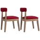 Farmhouse Fabric Restaurant Side Chair Open Matte Finish Dining Chair Dark Red Set of 2 Clearhalo 'Dining Chairs' 'Dining Tables & Seating' 'dining_chair' 'Furniture' 'furniture_dining_chair' 'Kitchen & Dining Furniture' 4732191