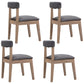 Farmhouse Fabric Restaurant Side Chair Open Matte Finish Dining Chair Grey Set of 4 Clearhalo 'Dining Chairs' 'Dining Tables & Seating' 'dining_chair' 'Furniture' 'furniture_dining_chair' 'Kitchen & Dining Furniture' 4732198