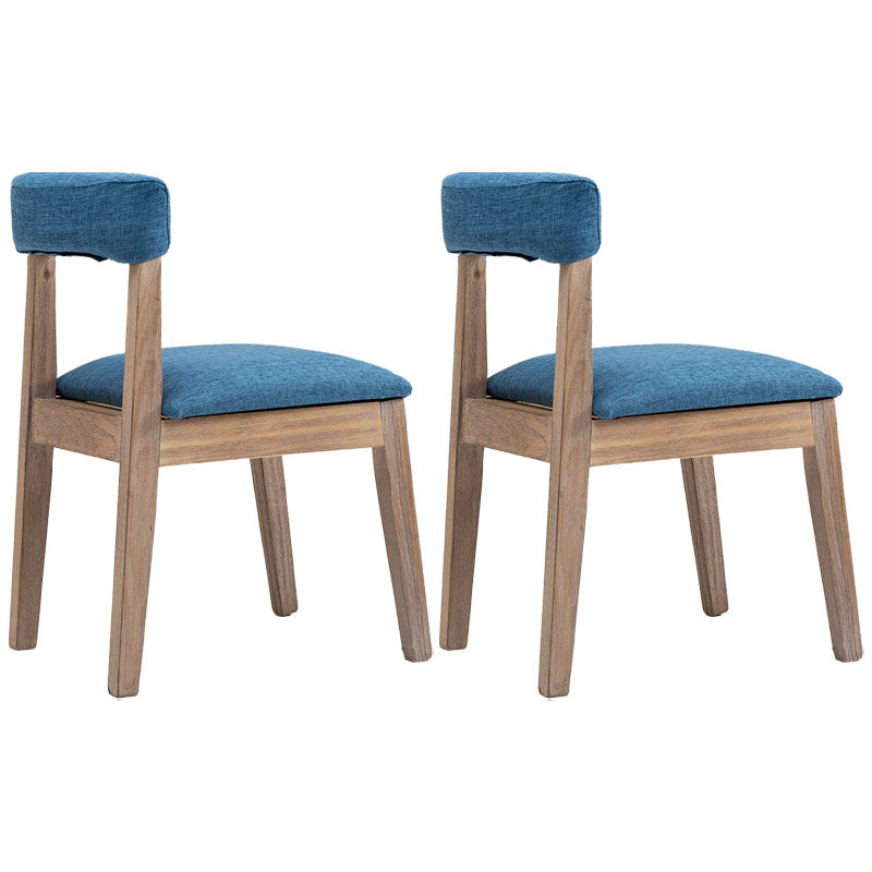 Farmhouse Fabric Restaurant Side Chair Open Matte Finish Dining Chair Ocean Blue Set of 2 Clearhalo 'Dining Chairs' 'Dining Tables & Seating' 'dining_chair' 'Furniture' 'furniture_dining_chair' 'Kitchen & Dining Furniture' 4732200