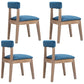 Farmhouse Fabric Restaurant Side Chair Open Matte Finish Dining Chair Ocean Blue Set of 4 Clearhalo 'Dining Chairs' 'Dining Tables & Seating' 'dining_chair' 'Furniture' 'furniture_dining_chair' 'Kitchen & Dining Furniture' 4732201