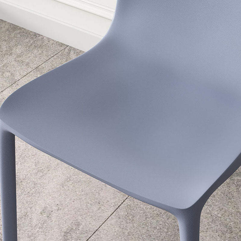 Contemporary Style Stackable Chairs Dining Armless Chair with Plastic Legs for Kitchen Clearhalo 'Dining Chairs' 'Dining Tables & Seating' 'dining_chair' 'Furniture' 'furniture_dining_chair' 'Kitchen & Dining Furniture' 4732215