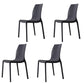 Contemporary Style Stackable Chairs Dining Armless Chair with Plastic Legs for Kitchen Black Set of 4 Clearhalo 'Dining Chairs' 'Dining Tables & Seating' 'dining_chair' 'Furniture' 'furniture_dining_chair' 'Kitchen & Dining Furniture' 4732217