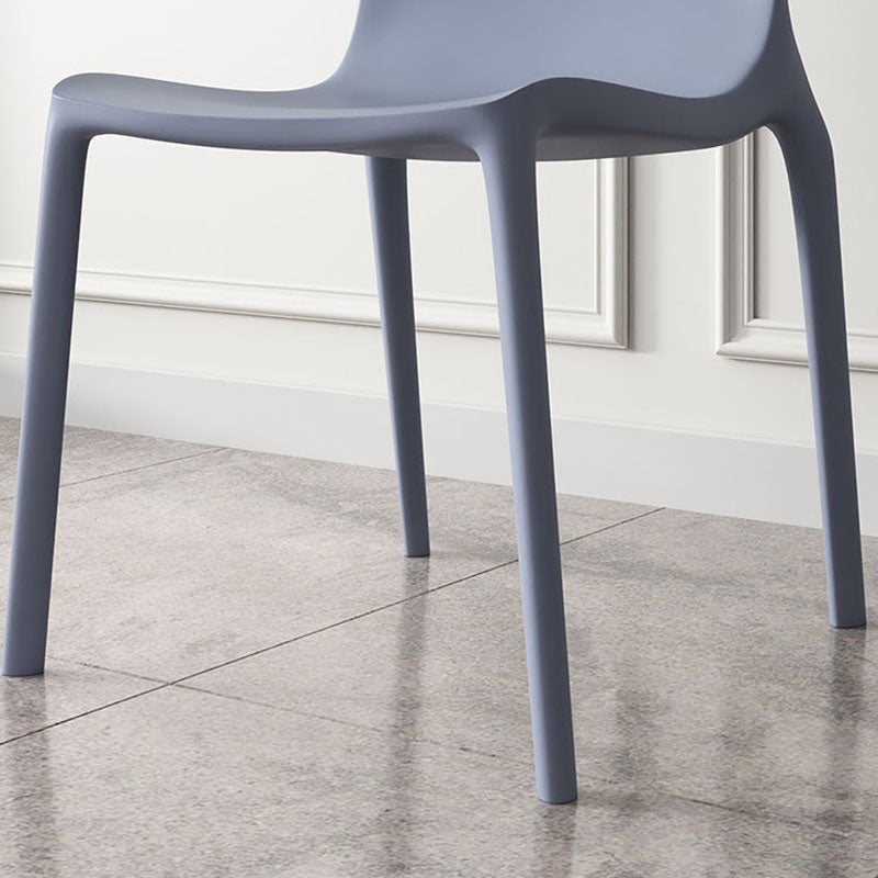 Contemporary Style Stackable Chairs Dining Armless Chair with Plastic Legs for Kitchen Clearhalo 'Dining Chairs' 'Dining Tables & Seating' 'dining_chair' 'Furniture' 'furniture_dining_chair' 'Kitchen & Dining Furniture' 4732219