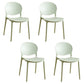 Contemporary Style Stackable Chairs Dining Open Back Armless Chair with Plastic Legs Green Set of 4 Clearhalo 'Dining Chairs' 'Dining Tables & Seating' 'dining_chair' 'Furniture' 'furniture_dining_chair' 'Kitchen & Dining Furniture' 4732226