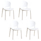 Contemporary Style Stackable Chairs Dining Open Back Armless Chair with Plastic Legs White Set of 4 Clearhalo 'Dining Chairs' 'Dining Tables & Seating' 'dining_chair' 'Furniture' 'furniture_dining_chair' 'Kitchen & Dining Furniture' 4732230