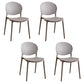 Contemporary Style Stackable Chairs Dining Open Back Armless Chair with Plastic Legs Grey Set of 4 Clearhalo 'Dining Chairs' 'Dining Tables & Seating' 'dining_chair' 'Furniture' 'furniture_dining_chair' 'Kitchen & Dining Furniture' 4732233