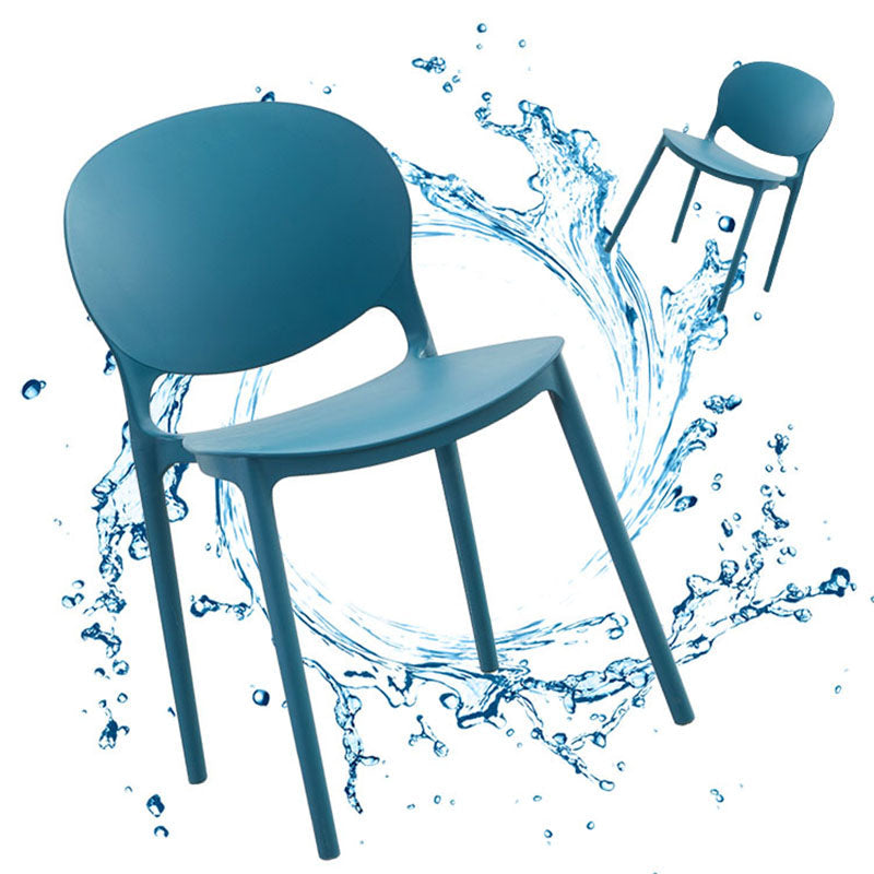 Contemporary Style Stackable Chairs Dining Open Back Armless Chair with Plastic Legs Clearhalo 'Dining Chairs' 'Dining Tables & Seating' 'dining_chair' 'Furniture' 'furniture_dining_chair' 'Kitchen & Dining Furniture' 4732240