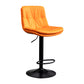 Contemporary Leather Swivel Barstool Indoor Bar Stool with Low Back Black Orange 1 Piece Clearhalo 'Bar Furniture' 'Bar Stools' 'bar_stools' 'furn' 'furn_bar_stools' 'Furniture' 'furniture_bar_stools' 'Kitchen & Dining Furniture' 4732268