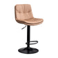Contemporary Leather Swivel Barstool Indoor Bar Stool with Low Back Black Khaki 1 Piece Clearhalo 'Bar Furniture' 'Bar Stools' 'bar_stools' 'furn' 'furn_bar_stools' 'Furniture' 'furniture_bar_stools' 'Kitchen & Dining Furniture' 4732272