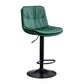 Contemporary Leather Swivel Barstool Indoor Bar Stool with Low Back Black Green 1 Piece Clearhalo 'Bar Furniture' 'Bar Stools' 'bar_stools' 'furn' 'furn_bar_stools' 'Furniture' 'furniture_bar_stools' 'Kitchen & Dining Furniture' 4732279