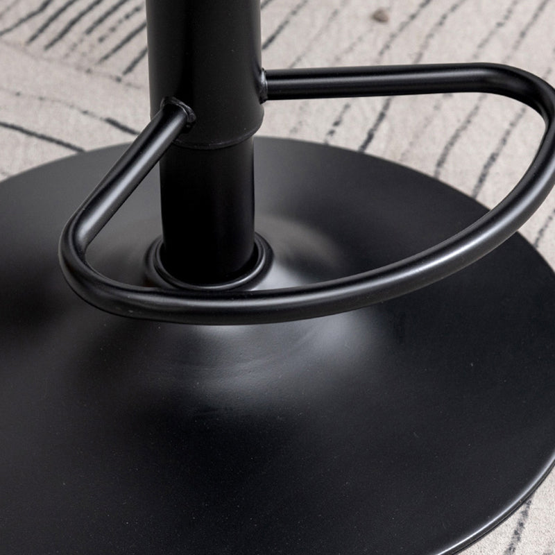 Contemporary Leather Swivel Barstool Indoor Bar Stool with Low Back Clearhalo 'Bar Furniture' 'Bar Stools' 'bar_stools' 'furn' 'furn_bar_stools' 'Furniture' 'furniture_bar_stools' 'Kitchen & Dining Furniture' 4732280