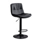 Contemporary Leather Swivel Barstool Indoor Bar Stool with Low Back Black Black 1 Piece Clearhalo 'Bar Furniture' 'Bar Stools' 'bar_stools' 'furn' 'furn_bar_stools' 'Furniture' 'furniture_bar_stools' 'Kitchen & Dining Furniture' 4732283