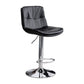 Contemporary Leather Swivel Barstool Indoor Bar Stool with Low Back Silver Black 1 Piece Clearhalo 'Bar Furniture' 'Bar Stools' 'bar_stools' 'furn' 'furn_bar_stools' 'Furniture' 'furniture_bar_stools' 'Kitchen & Dining Furniture' 4732286