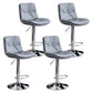 Contemporary Leather Swivel Barstool Indoor Bar Stool with Low Back Silver Gray 4 Piece Set Clearhalo 'Bar Furniture' 'Bar Stools' 'bar_stools' 'furn' 'furn_bar_stools' 'Furniture' 'furniture_bar_stools' 'Kitchen & Dining Furniture' 4732308