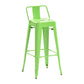 Industrial Style Metal Bar-stool with Square Iron Seat Counter Stool Kitchen Bar Bar-stool Light Green 1 Piece Clearhalo 'Bar Furniture' 'Bar Stools' 'bar_stools' 'furn' 'furn_bar_stools' 'Furniture' 'furniture_bar_stools' 'Kitchen & Dining Furniture' 4732328