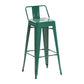 Industrial Style Metal Bar-stool with Square Iron Seat Counter Stool Kitchen Bar Bar-stool Dark Green 1 Piece Clearhalo 'Bar Furniture' 'Bar Stools' 'bar_stools' 'furn' 'furn_bar_stools' 'Furniture' 'furniture_bar_stools' 'Kitchen & Dining Furniture' 4732329