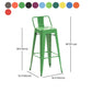 Industrial Style Metal Bar-stool with Square Iron Seat Counter Stool Kitchen Bar Bar-stool Clearhalo 'Bar Furniture' 'Bar Stools' 'bar_stools' 'furn' 'furn_bar_stools' 'Furniture' 'furniture_bar_stools' 'Kitchen & Dining Furniture' 4732358