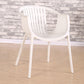 Contemporary Style Stackable Chair Dining Plastic Arm Chair for Kitchen White 1 Piece Clearhalo 'Dining Chairs' 'Dining Tables & Seating' 'dining_chair' 'furn' 'furn_dining_chair' 'Furniture' 'furniture_dining_chair' 'Kitchen & Dining Furniture' 4732360