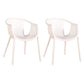 Contemporary Style Stackable Chair Dining Plastic Arm Chair for Kitchen White 2 Piece Set Clearhalo 'Dining Chairs' 'Dining Tables & Seating' 'dining_chair' 'furn' 'furn_dining_chair' 'Furniture' 'furniture_dining_chair' 'Kitchen & Dining Furniture' 4732361