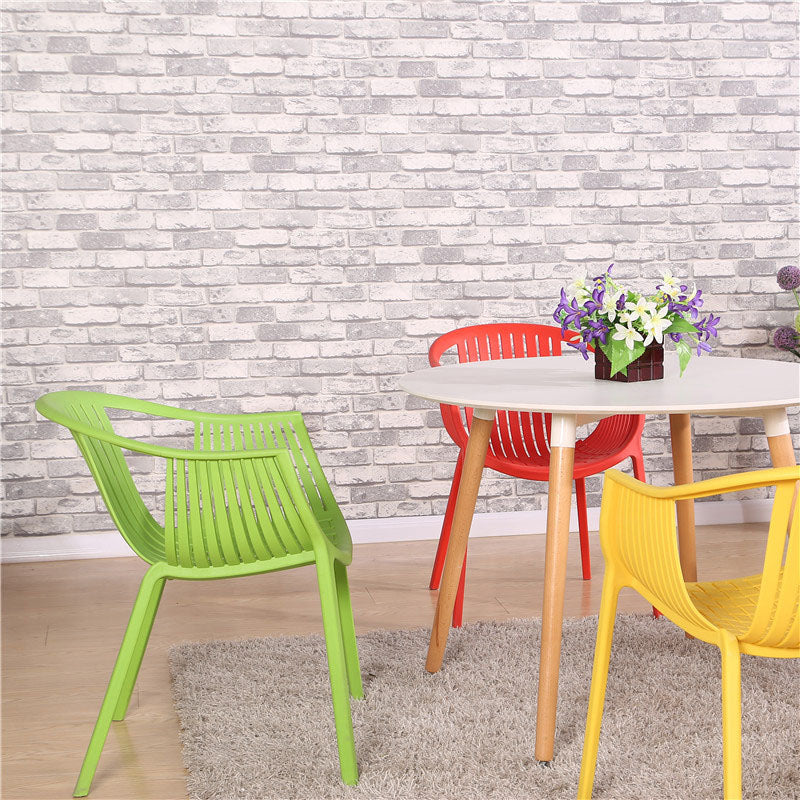 Contemporary Style Stackable Chair Dining Plastic Arm Chair for Kitchen Clearhalo 'Dining Chairs' 'Dining Tables & Seating' 'dining_chair' 'furn' 'furn_dining_chair' 'Furniture' 'furniture_dining_chair' 'Kitchen & Dining Furniture' 4732364