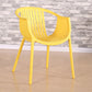 Contemporary Style Stackable Chair Dining Plastic Arm Chair for Kitchen Yellow 1 Piece Clearhalo 'Dining Chairs' 'Dining Tables & Seating' 'dining_chair' 'furn' 'furn_dining_chair' 'Furniture' 'furniture_dining_chair' 'Kitchen & Dining Furniture' 4732388