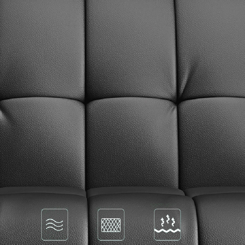 Faux Leather Pillow Top Arm Loveseat with Foldable and Wear-resisting for Living Room Clearhalo 'furn' 'furn_sofas' 'Furniture' 'furniture_sofas' 'kitchen' 'kitchen_sofas' 'Living Room Furniture' 'Sofa' 'sofas' 4740267