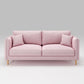 Scandinavian Loose Back Sofa 3-Seat Slipcovered Linen Square Arm Sofa Pink Clearhalo 'furn' 'furn_sofas' 'Furniture' 'furniture_sofas' 'kitchen' 'kitchen_sofas' 'Living Room Furniture' 'Sofa' 'sofas' 4740287