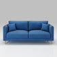Scandinavian Loose Back Sofa 3-Seat Slipcovered Linen Square Arm Sofa Blue Clearhalo 'furn' 'furn_sofas' 'Furniture' 'furniture_sofas' 'kitchen' 'kitchen_sofas' 'Living Room Furniture' 'Sofa' 'sofas' 4740288