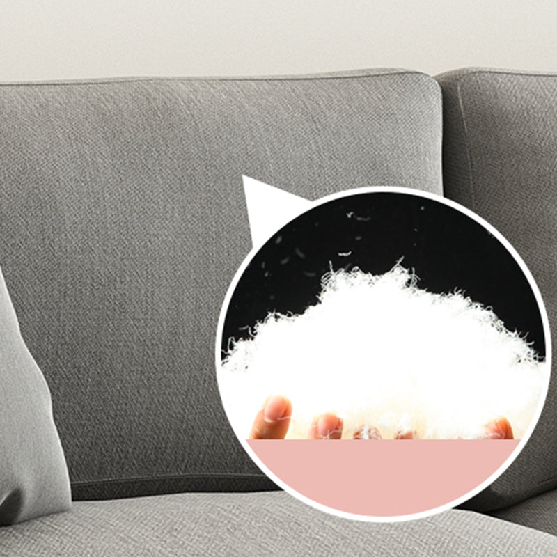 Scandinavian Loose Back Sofa 3-Seat Slipcovered Linen Square Arm Sofa Clearhalo 'furn' 'furn_sofas' 'Furniture' 'furniture_sofas' 'kitchen' 'kitchen_sofas' 'Living Room Furniture' 'Sofa' 'sofas' 4740292