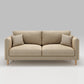Scandinavian Loose Back Sofa 3-Seat Slipcovered Linen Square Arm Sofa Light Khaki Clearhalo 'furn' 'furn_sofas' 'Furniture' 'furniture_sofas' 'kitchen' 'kitchen_sofas' 'Living Room Furniture' 'Sofa' 'sofas' 4740294