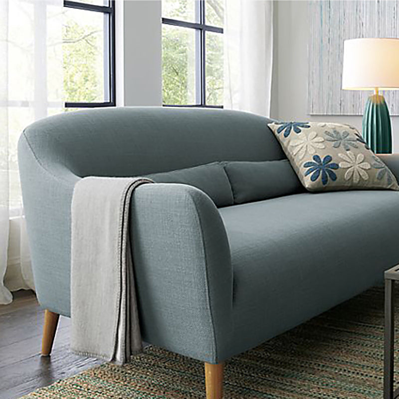 4 Wooden Legs Curved Sofa Blue/Grey/Beige Sofa for Bonus Room Clearhalo 'furn' 'furn_sofas' 'Furniture' 'furniture_sofas' 'kitchen' 'kitchen_sofas' 'Living Room Furniture' 'Sofa' 'sofas' 4740302