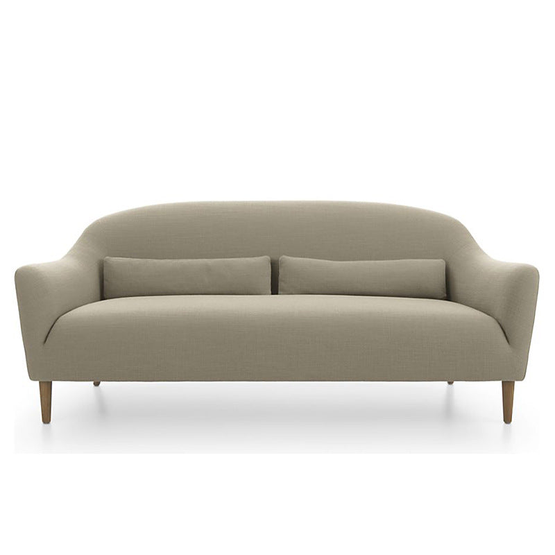 4 Wooden Legs Curved Sofa Blue/Grey/Beige Sofa for Bonus Room Off-White Clearhalo 'furn' 'furn_sofas' 'Furniture' 'furniture_sofas' 'kitchen' 'kitchen_sofas' 'Living Room Furniture' 'Sofa' 'sofas' 4740303