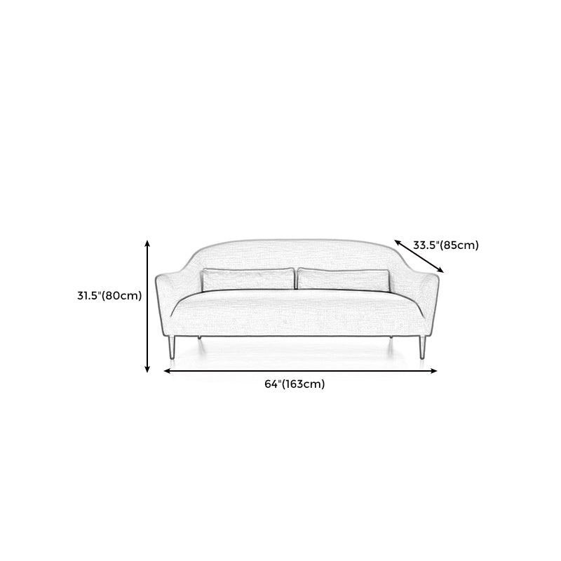 4 Wooden Legs Curved Sofa Blue/Grey/Beige Sofa for Bonus Room Clearhalo 'furn' 'furn_sofas' 'Furniture' 'furniture_sofas' 'kitchen' 'kitchen_sofas' 'Living Room Furniture' 'Sofa' 'sofas' 4740315