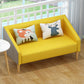 Contemporary Faux Leather Cotton Blend Sofa with Wooden Based Yellow 31''H x 47''L x 24''W Faux Leather Clearhalo 'Furniture' 'furniture_sofas' 'kitchen' 'kitchen_sofas' 'Living Room Furniture' 'Sofa' 'sofas' 4740318