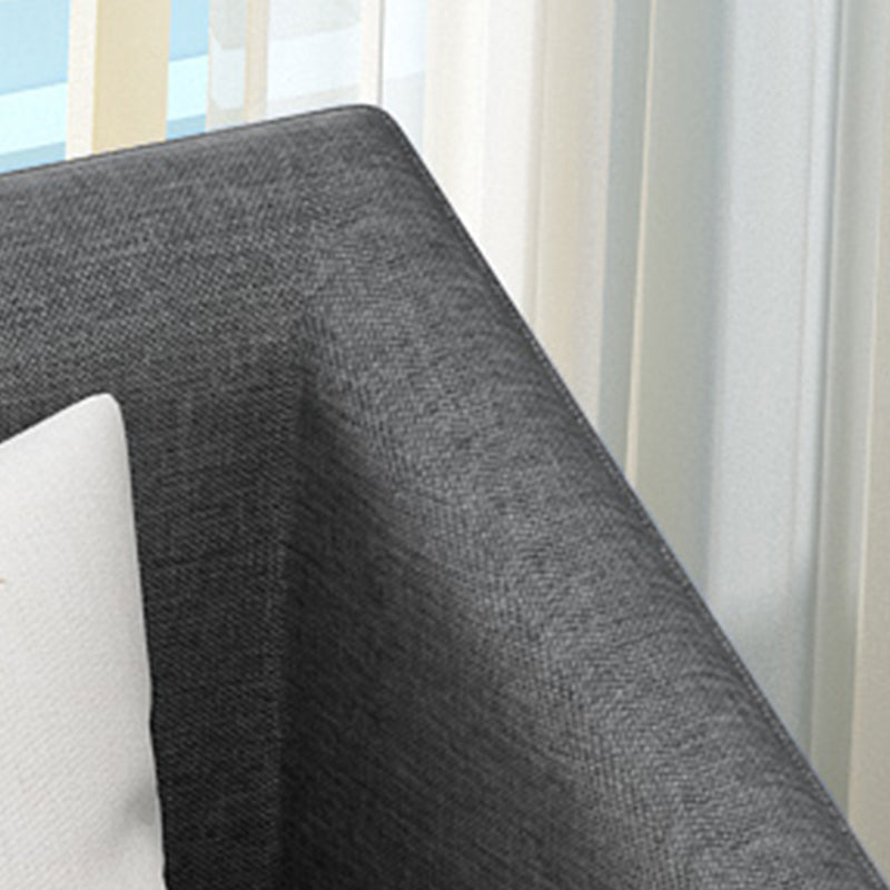 Contemporary Faux Leather Cotton Blend Sofa with Wooden Based Clearhalo 'Furniture' 'furniture_sofas' 'kitchen' 'kitchen_sofas' 'Living Room Furniture' 'Sofa' 'sofas' 4740333