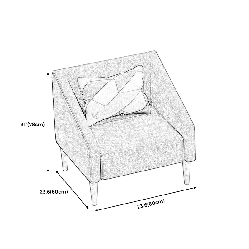 Contemporary Faux Leather Cotton Blend Sofa with Wooden Based Clearhalo 'Furniture' 'furniture_sofas' 'kitchen' 'kitchen_sofas' 'Living Room Furniture' 'Sofa' 'sofas' 4740357