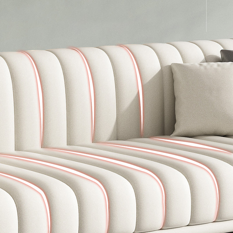 32.67"H Square Arm Water Resistant Solid Color Faux Leather Sofa with Sewn Pillow Back Clearhalo 'furn' 'furn_sofas' 'Furniture' 'furniture_sofas' 'kitchen' 'kitchen_sofas' 'Living Room Furniture' 'Sofa' 'sofas' 4740365