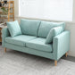 Loose Back Square Arm Sofa Nordic 24.4" D Slipcovered Loveseat Mint Green Clearhalo 'furn' 'furn_sofas' 'Furniture' 'furniture_sofas' 'kitchen' 'kitchen_sofas' 'Living Room Furniture' 'Sofa' 'sofas' 4740379
