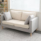 Loose Back Square Arm Sofa Nordic 24.4" D Slipcovered Loveseat Gray-White Clearhalo 'furn' 'furn_sofas' 'Furniture' 'furniture_sofas' 'kitchen' 'kitchen_sofas' 'Living Room Furniture' 'Sofa' 'sofas' 4740382