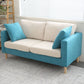 Loose Back Square Arm Sofa Nordic 24.4" D Slipcovered Loveseat Lake Blue-White Clearhalo 'furn' 'furn_sofas' 'Furniture' 'furniture_sofas' 'kitchen' 'kitchen_sofas' 'Living Room Furniture' 'Sofa' 'sofas' 4740387