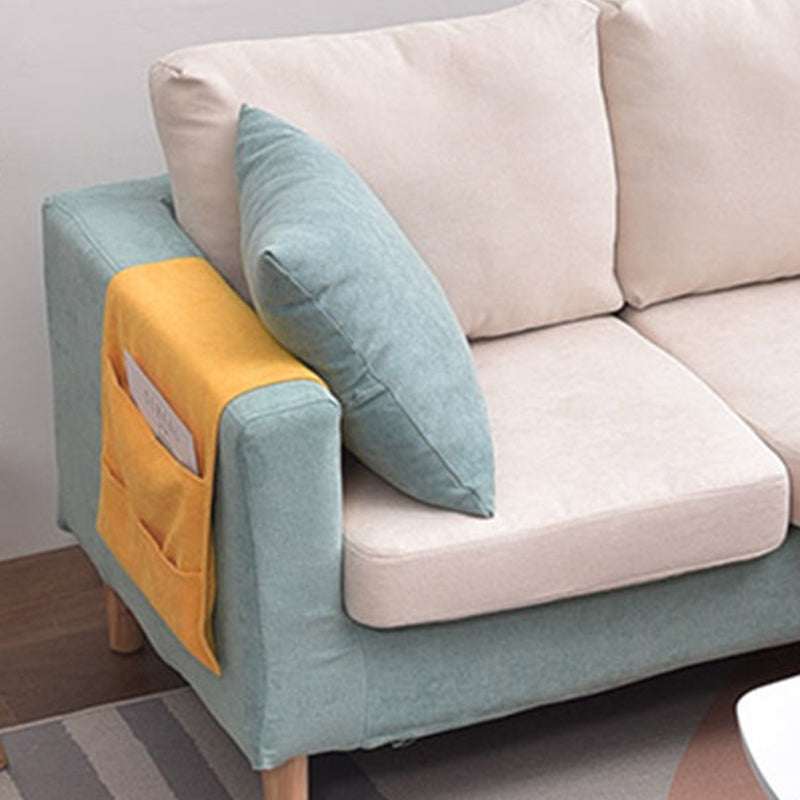 Loose Back Square Arm Sofa Nordic 24.4" D Slipcovered Loveseat Clearhalo 'furn' 'furn_sofas' 'Furniture' 'furniture_sofas' 'kitchen' 'kitchen_sofas' 'Living Room Furniture' 'Sofa' 'sofas' 4740390