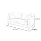 Loose Back Square Arm Sofa Nordic 24.4" D Slipcovered Loveseat Clearhalo 'furn' 'furn_sofas' 'Furniture' 'furniture_sofas' 'kitchen' 'kitchen_sofas' 'Living Room Furniture' 'Sofa' 'sofas' 4740396