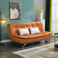 Armless Settee with Faux Leather 21.65" W Convertible Sleeper Sofa for Living Room Orange Clearhalo 'furn' 'furn_sofas' 'Furniture' 'furniture_sofas' 'kitchen' 'kitchen_sofas' 'Living Room Furniture' 'Sofa' 'sofas' 4740411