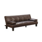 Modern Biscuit Back Faux Leather Sofa with Foldable and Wear-resisting 79"L x 29.5"W x 28"H Coffee Clearhalo 'furn' 'furn_sofas' 'Furniture' 'furniture_sofas' 'kitchen' 'kitchen_sofas' 'Living Room Furniture' 'Sofa' 'sofas' 4740421