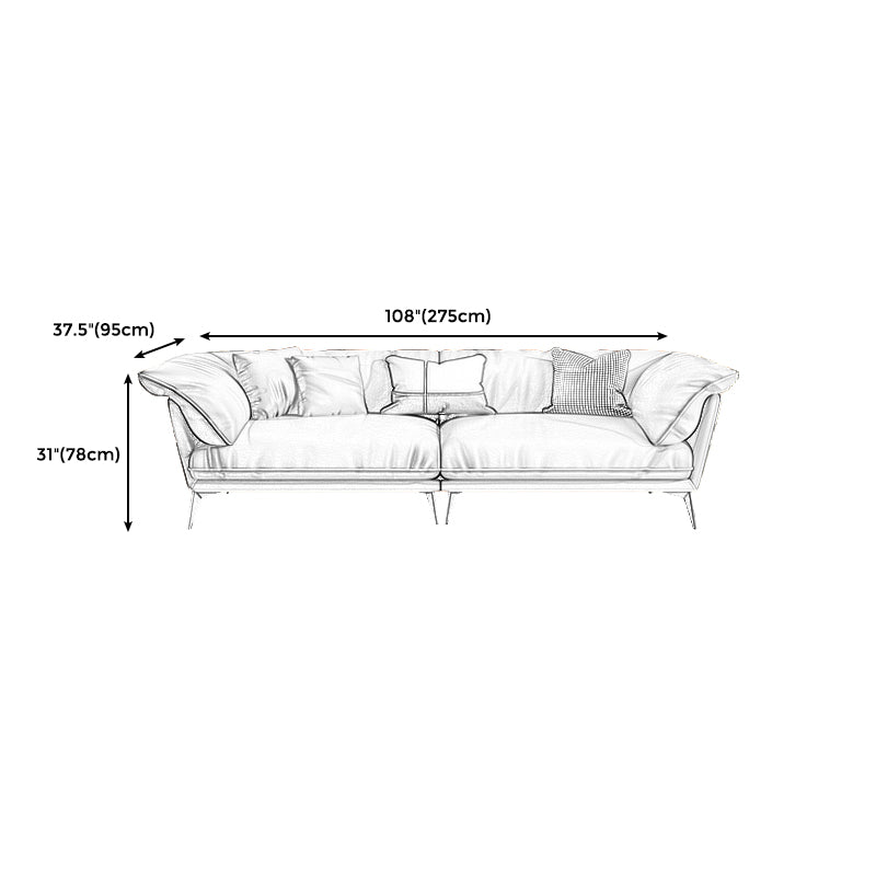 30.71" H Modern Pillow Top Arm Sofa with Cushion Back for Living Room, Apartment Clearhalo 'furn' 'furn_sofas' 'Furniture' 'furniture_sofas' 'kitchen' 'kitchen_sofas' 'Living Room Furniture' 'Sofa' 'sofas' 4740467