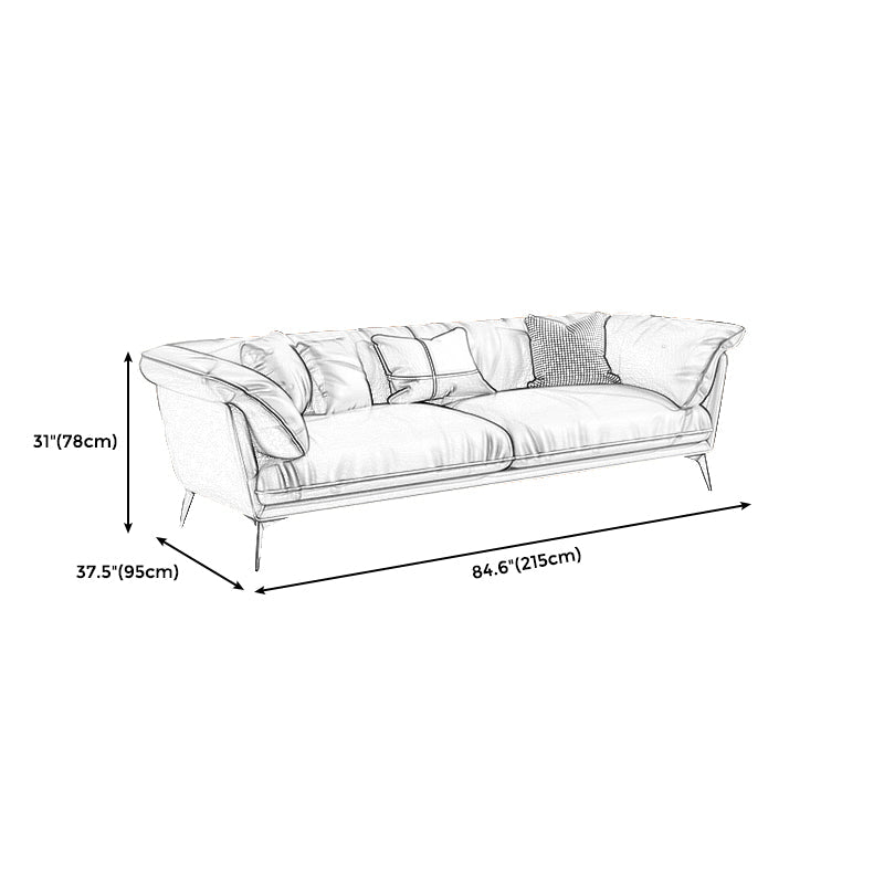 30.71" H Modern Pillow Top Arm Sofa with Cushion Back for Living Room, Apartment Clearhalo 'furn' 'furn_sofas' 'Furniture' 'furniture_sofas' 'kitchen' 'kitchen_sofas' 'Living Room Furniture' 'Sofa' 'sofas' 4740468